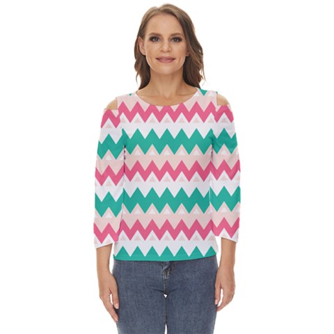 Zigzag Pattern Cut Out Wide Sleeve Top by Jancukart