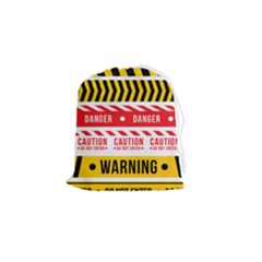 Yellow Black Warning Line Drawstring Pouch (small)