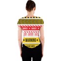 Yellow Black Warning Line Crew Neck Crop Top View2