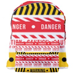 Yellow Black Warning Line Giant Full Print Backpack by Jancukart