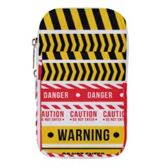 Yellow Black Warning Line Waist Pouch (large)