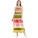 Yellow Black Warning Line Boho Sleeveless Summer Dress View1