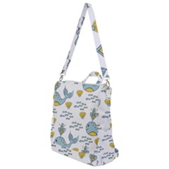 Cartoon Whale Seamless Background Pattern Crossbody Backpack