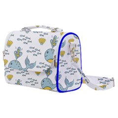 Cartoon Whale Seamless Background Pattern Satchel Shoulder Bag