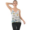 Cartoon Whale Seamless Background Pattern Chiffon Cami View1