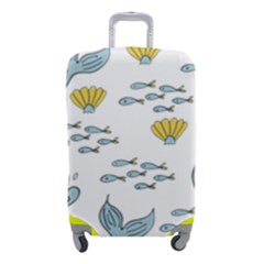 Cartoon Whale Seamless Background Pattern Luggage Cover (small) by Jancukart