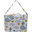 Cartoon Whale Seamless Background Pattern Box Up Messenger Bag View3