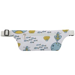 Cartoon Whale Seamless Background Pattern Active Waist Bag by Jancukart