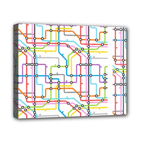 Tube Map Seamless Pattern Canvas 10  X 8  (stretched)