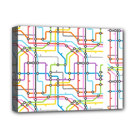 Tube Map Seamless Pattern Deluxe Canvas 16  X 12  (stretched) 