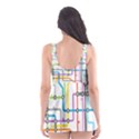 Tube Map Seamless Pattern Skater Dress Swimsuit View2