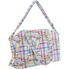 Tube Map Seamless Pattern Canvas Crossbody Bag