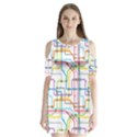 Tube Map Seamless Pattern Shoulder Cutout Velvet One Piece View1