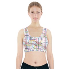 Tube Map Seamless Pattern Sports Bra With Pocket