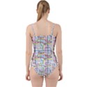 Tube Map Seamless Pattern Cut Out Top Tankini Set View2