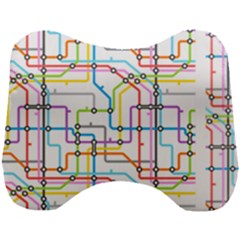 Tube Map Seamless Pattern Head Support Cushion