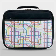 Tube Map Seamless Pattern Lunch Bag by Jancukart