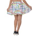 Tube Map Seamless Pattern Velvet Skater Skirt View2