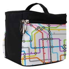 Tube Map Seamless Pattern Make Up Travel Bag (small)