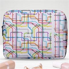 Tube Map Seamless Pattern Make Up Pouch (large)