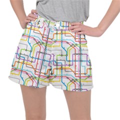 Tube Map Seamless Pattern Ripstop Shorts