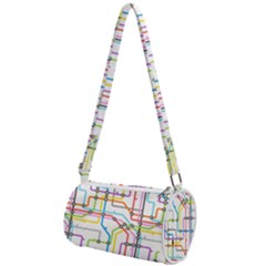 Tube Map Seamless Pattern Mini Cylinder Bag