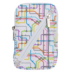 Tube Map Seamless Pattern Belt Pouch Bag (small)