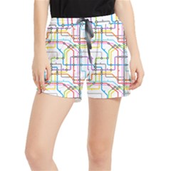 Tube Map Seamless Pattern Women s Runner Shorts