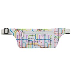 Tube Map Seamless Pattern Active Waist Bag by Jancukart