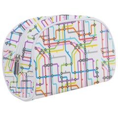 Tube Map Seamless Pattern Make Up Case (medium) by Jancukart