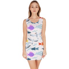 Animal Fish Bird Animals Ocean Pattern Bodycon Dress