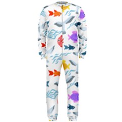 Animal Fish Bird Animals Ocean Pattern Onepiece Jumpsuit (men)