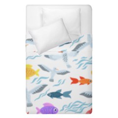 Animal Fish Bird Animals Ocean Pattern Duvet Cover Double Side (single Size)