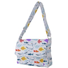 Animal Fish Bird Animals Ocean Pattern Full Print Messenger Bag (s) by Jancukart