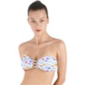 Animal Fish Bird Animals Ocean Pattern Twist Bandeau Bikini Top View1