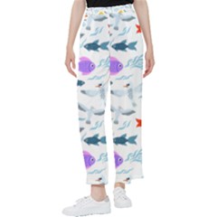 Animal Fish Bird Animals Ocean Pattern Women s Pants  by Jancukart