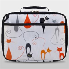 Cartoon Cat Seamless Pattern Graphic Full Print Lunch Bag