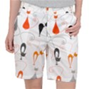 Cartoon Cat Seamless Pattern Graphic Pocket Shorts View1