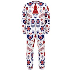 Scandinavian Folk Seamless Pattern Onepiece Jumpsuit (men) by Jancukart