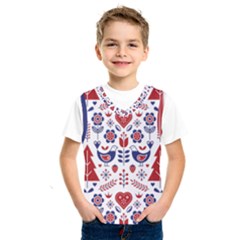 Scandinavian Folk Seamless Pattern Kids  Basketball Tank Top