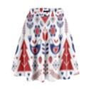 Scandinavian Folk Seamless Pattern High Waist Skirt View1