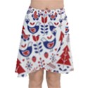 Scandinavian Folk Seamless Pattern Chiffon Wrap Front Skirt View1