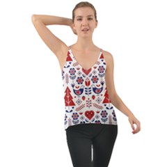 Scandinavian Folk Seamless Pattern Chiffon Cami