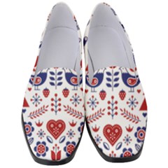 Scandinavian Folk Seamless Pattern Women s Classic Loafer Heels