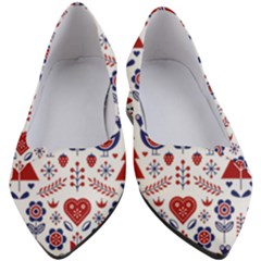 Scandinavian Folk Seamless Pattern Women s Block Heels 