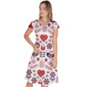 Scandinavian Folk Seamless Pattern Classic Short Sleeve Dress View1