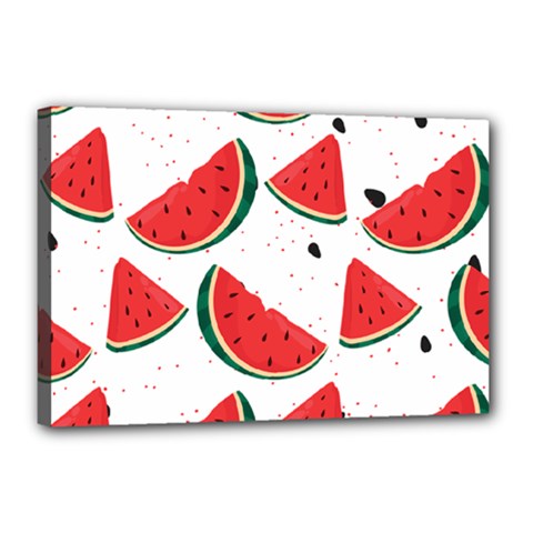 Watermelon Seamless Pattern Canvas 18  X 12  (stretched)