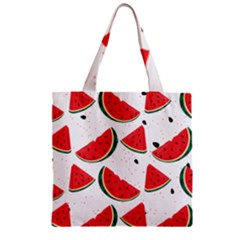 Watermelon Seamless Pattern Zipper Grocery Tote Bag