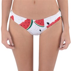 Watermelon Seamless Pattern Reversible Hipster Bikini Bottoms