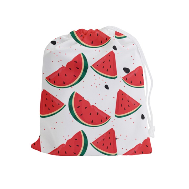 Watermelon Seamless Pattern Drawstring Pouch (XL)